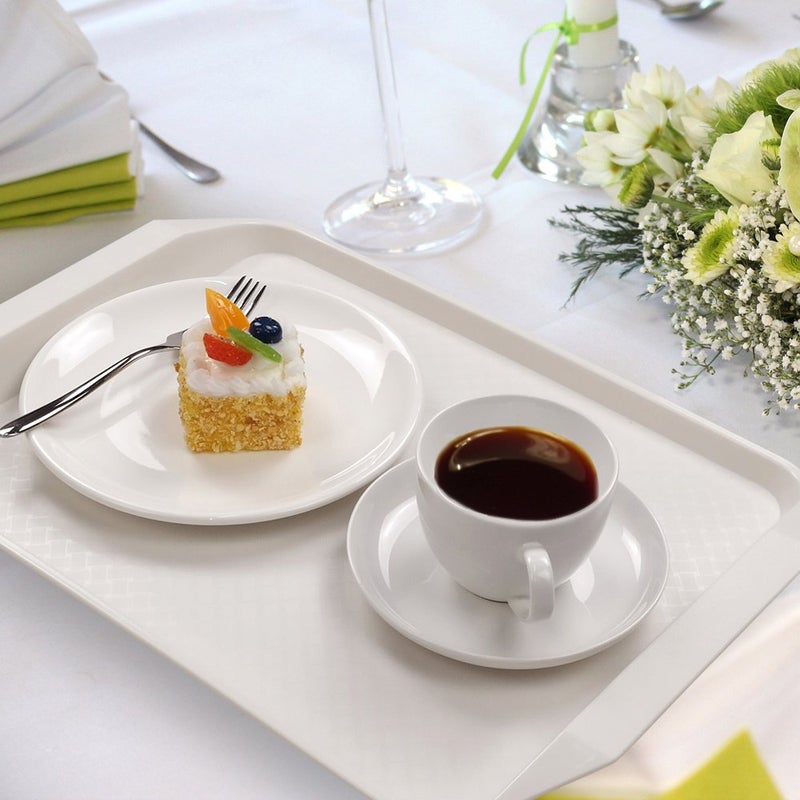 Lesbin White Plastic Fast Food Serving Trays, 16.9-Inch by 12-Inch, Set of 4 - Image 4